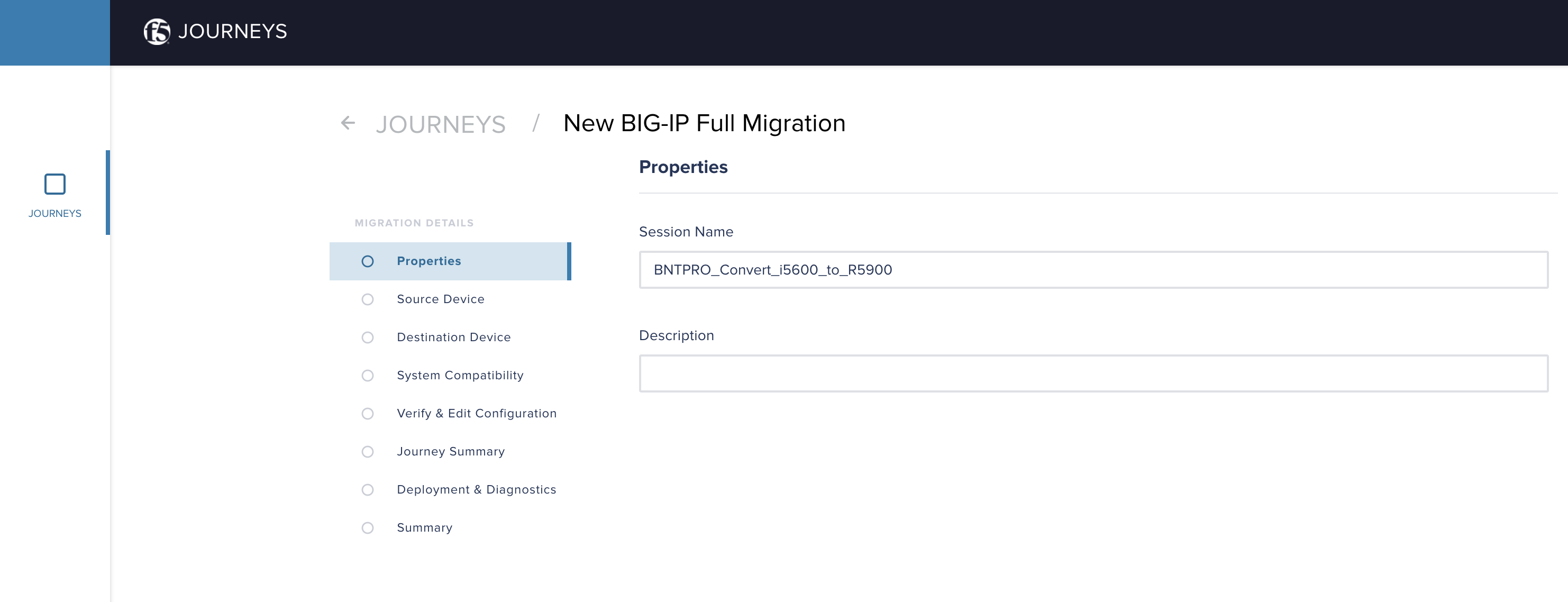 BNTPRO F5 Migration to Velos RSeries Journeys Tool